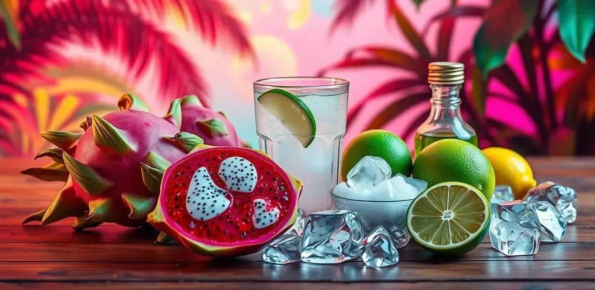 Ingredientes para la Caipiríssima de pitaya