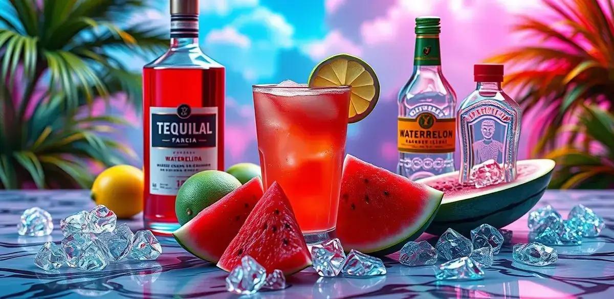 Ingredientes para la Margarita con soda de sandía