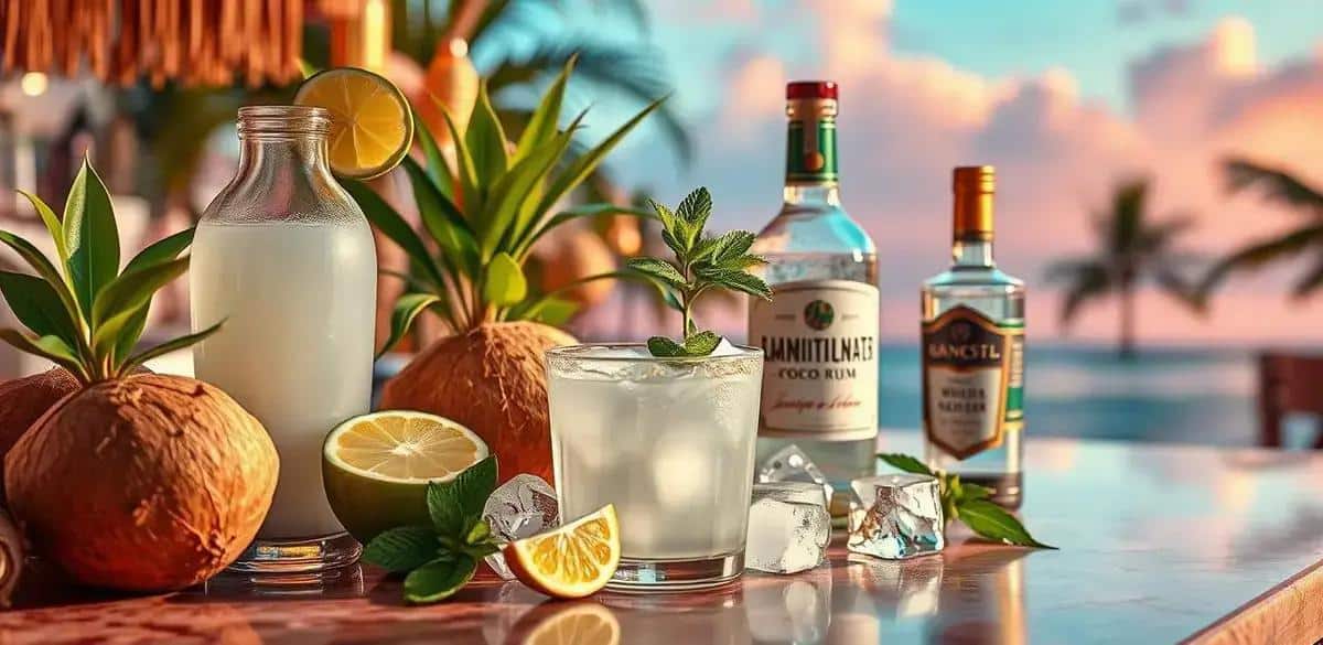 Ingredientes para o Coco Cooler
