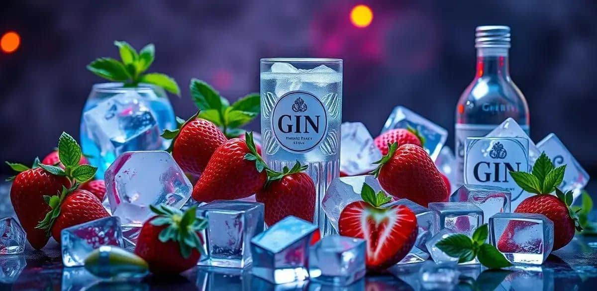 Ingredientes para preparar Gin tónica con fresa