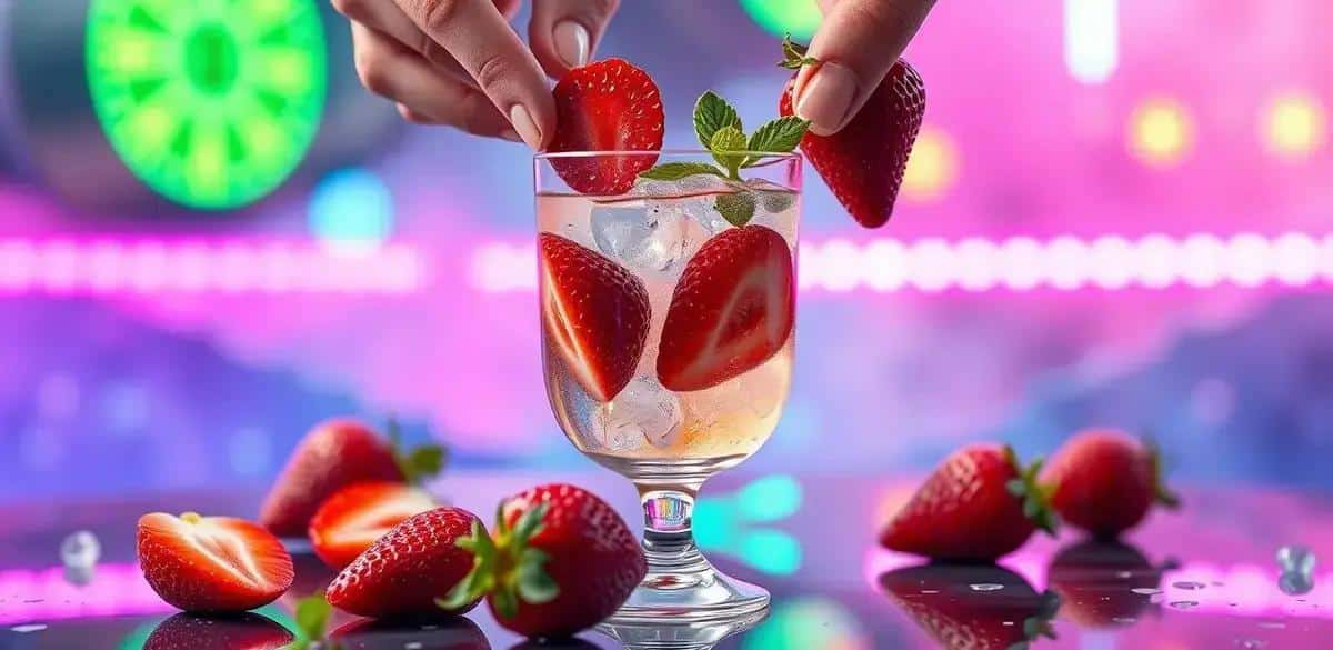 Método de preparación del Gin tónica con fresa
