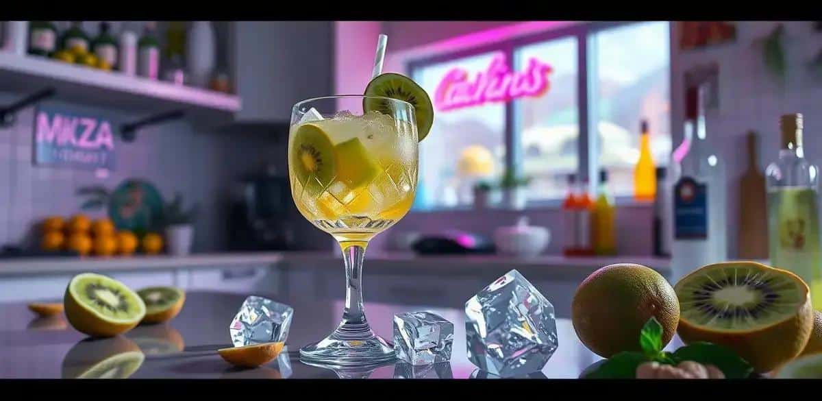 Método de preparo da Caipiríssima de kiwi