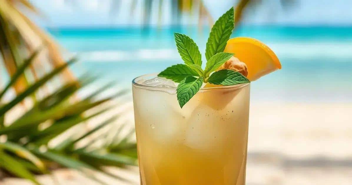 Agua de Coco con Licor de Coco y Jengibre: ¡Una Bebida Refrescante y Exótica!