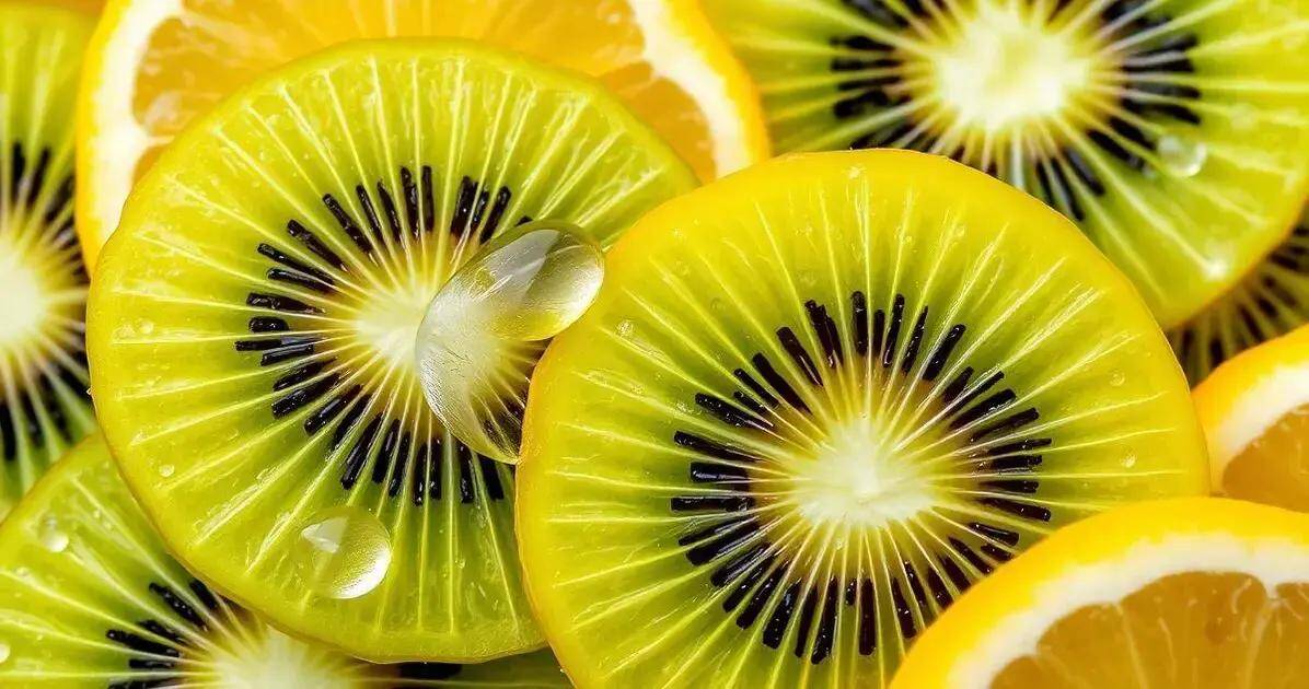 Apreciando el sabor del kiwi y limón