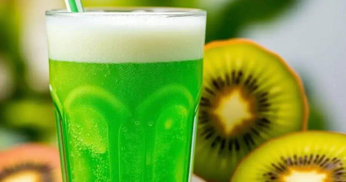 ¡Bebida energética con espuma de kiwi! Receta refrescante y fácil de preparar