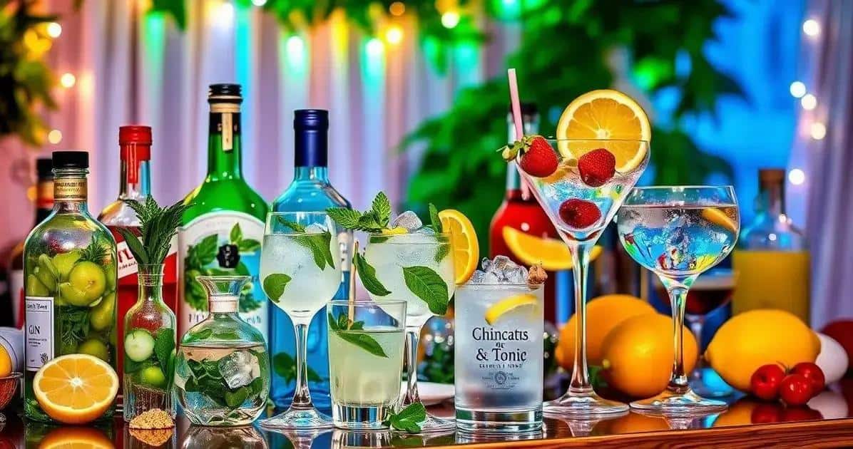 Bebidas con gin tónica para celebraciones