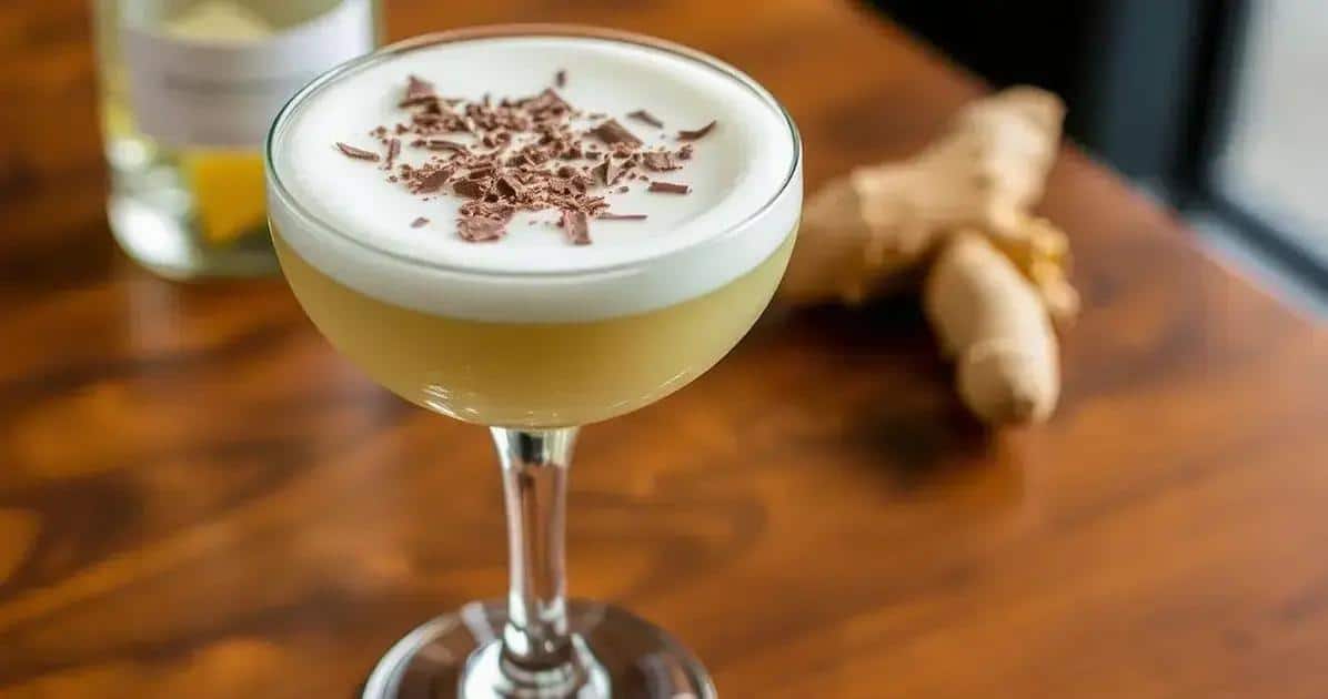 Chocolate Blanco con Vodka y Espuma de Jengibre: Un Cóctel Irresistible
