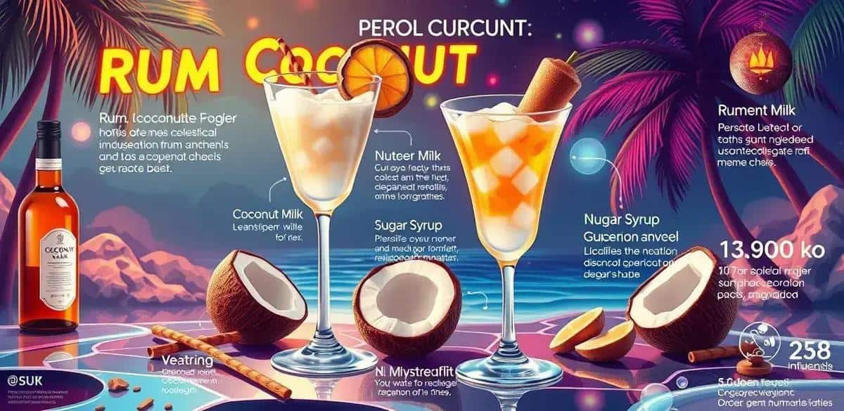 Curiosidades sobre ingredientes de ron con coco y nuez moscada