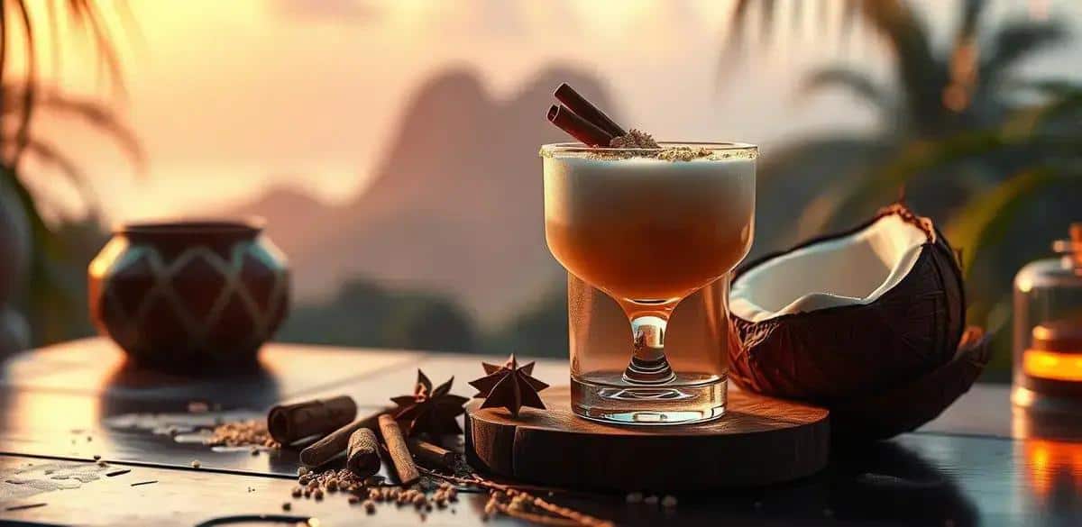 El toque especial de la nuez moscada en el ron con coco