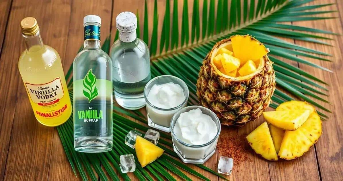 Ingredientes de la Bebida Vanilia Palm