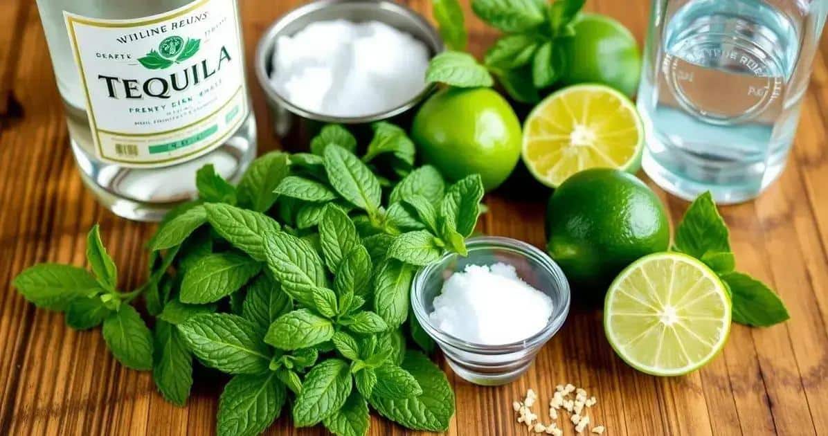 Ingredientes del Mojito de Tequila con Menta