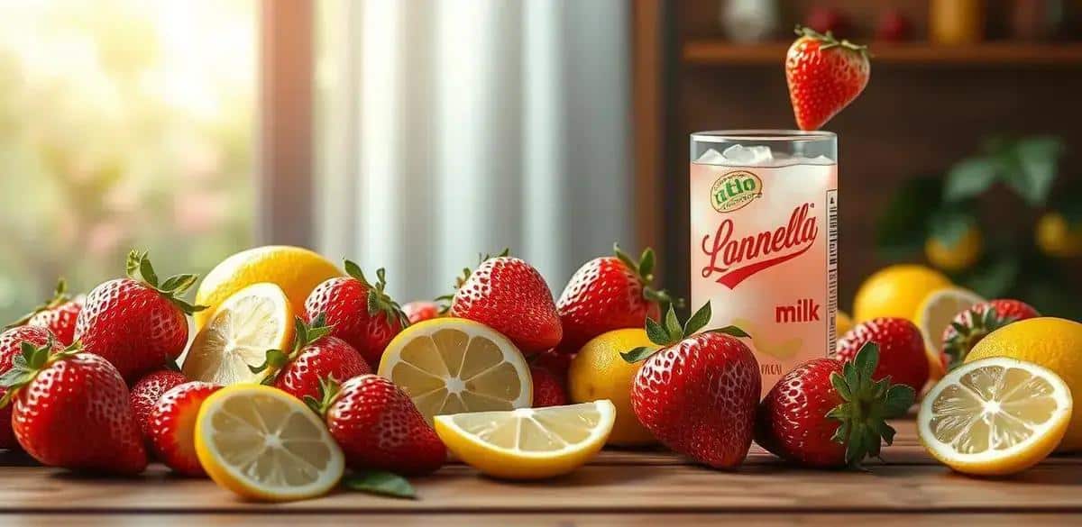 Ingredientes para Batida de limón y fresa