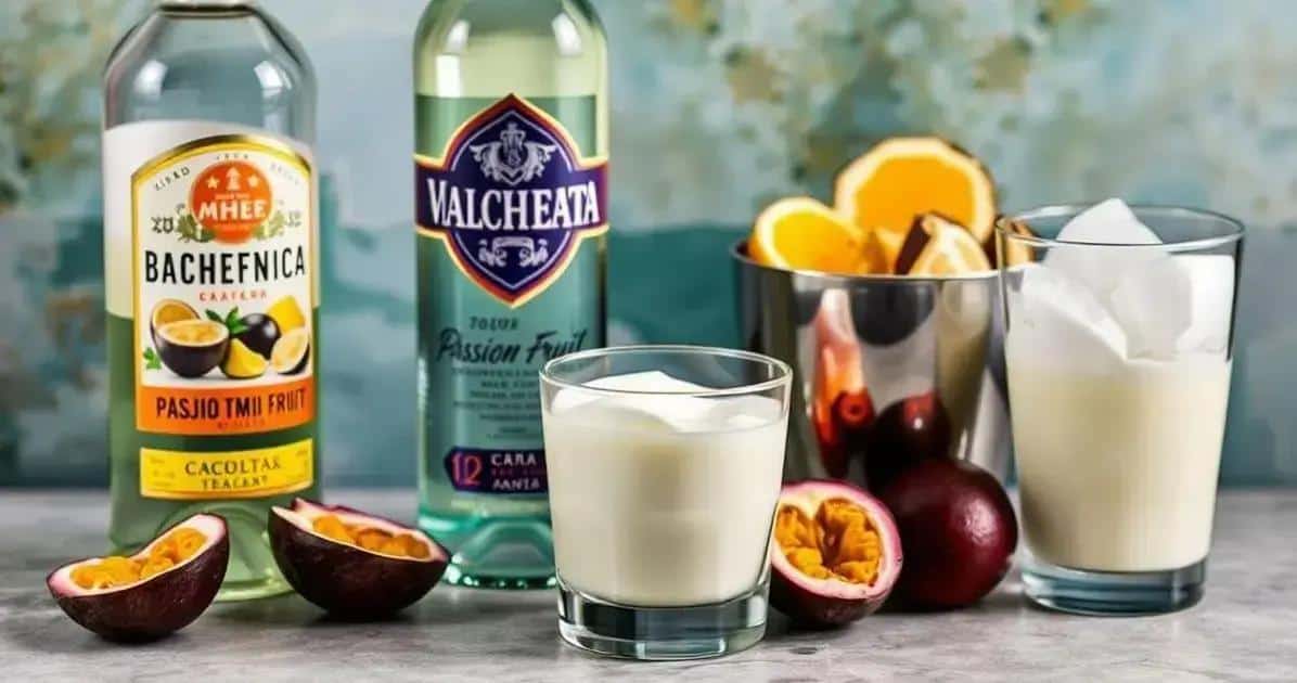 Ingredientes para Cachaça con Maracuyá y Espuma de Coco