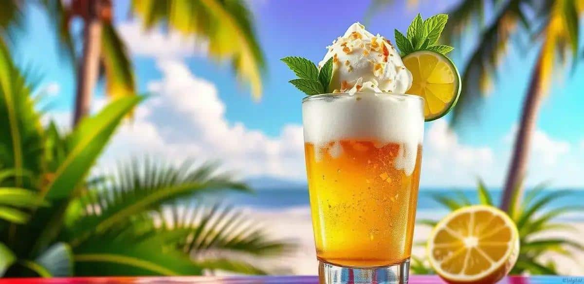 Ingredientes para Cerveza con helado de lima y virutas de coco