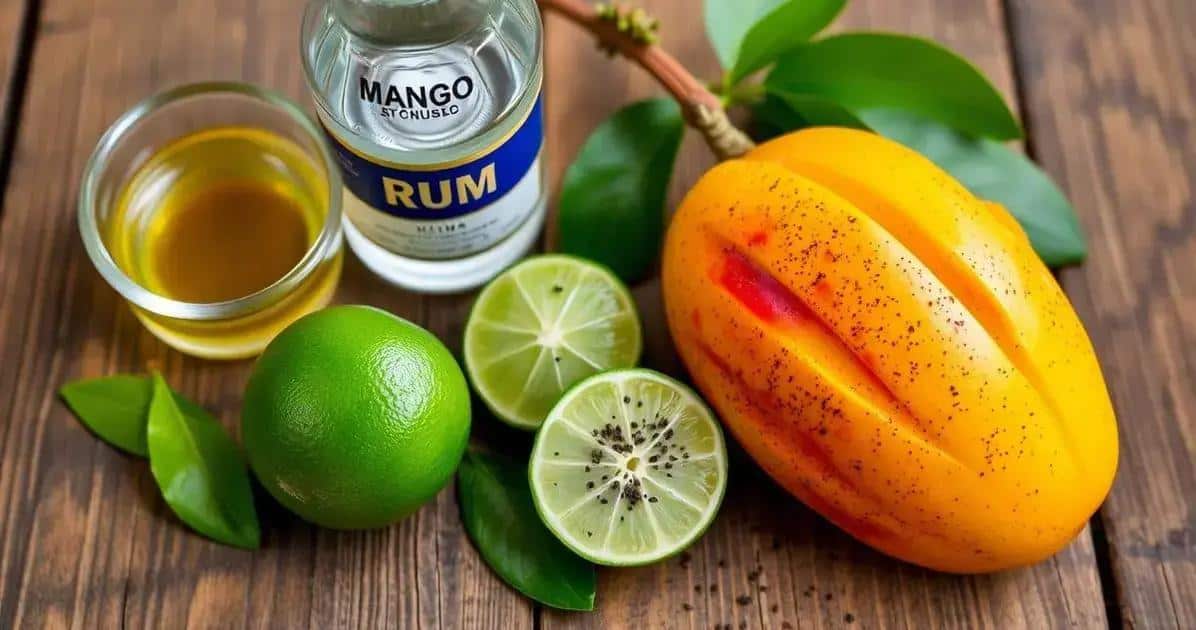 Ingredientes para el Daiquiri de Mango