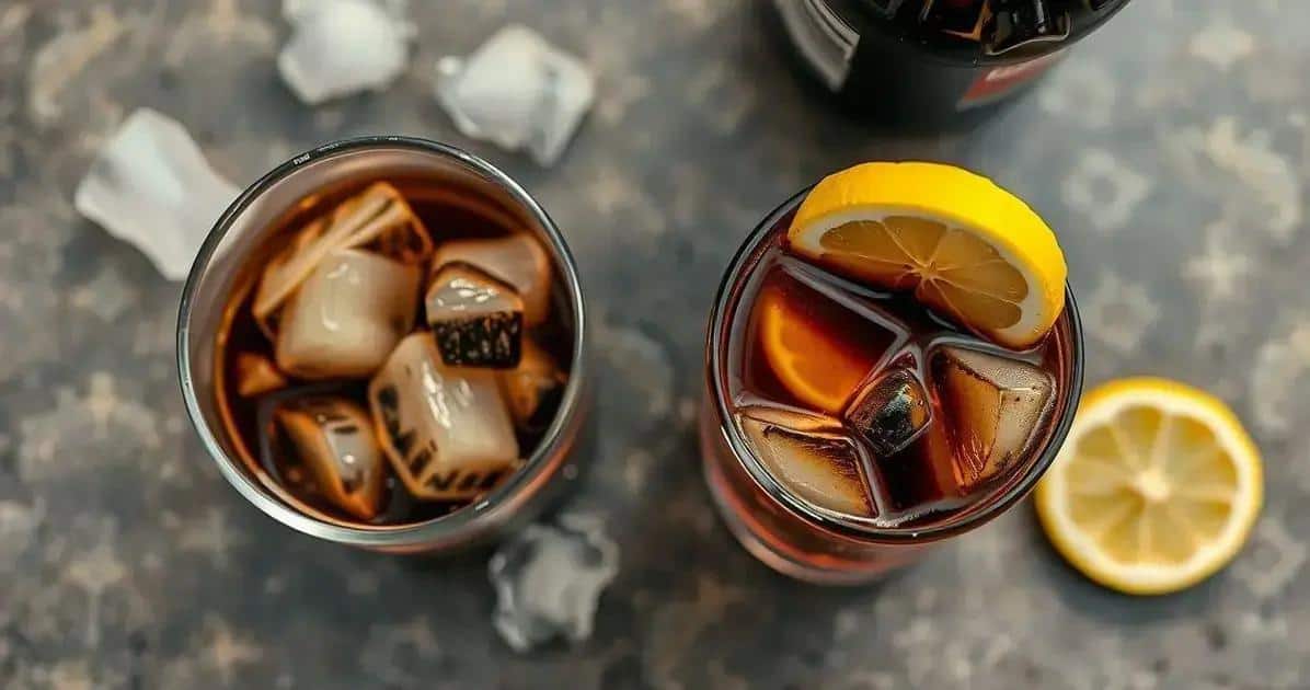 Ingredientes para el Ron con soda de cola