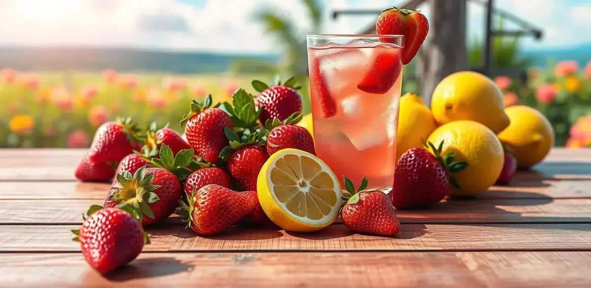 Ingredientes para Jugo de fresa y limón
