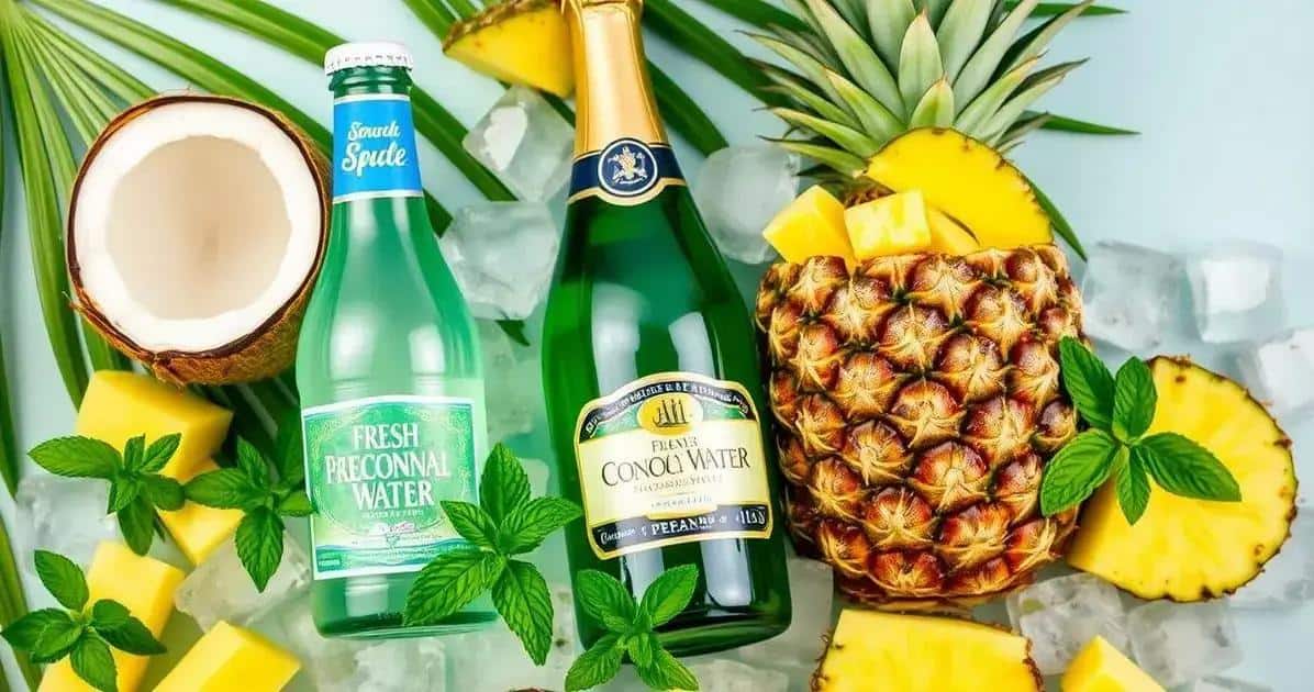 Ingredientes para la Agua de Coco con Espumante y Piña