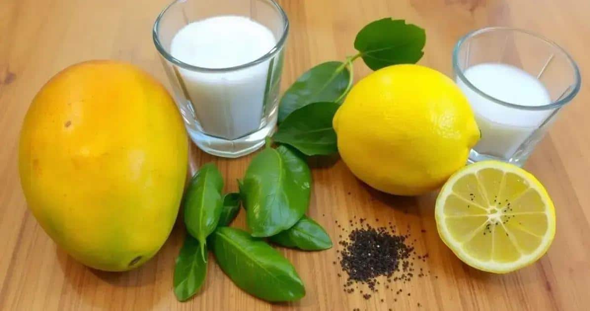 Ingredientes para la Caipirinha de Mango con Pimienta