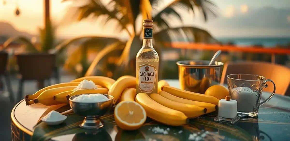 Ingredientes para la Caipiríssima de plátano
