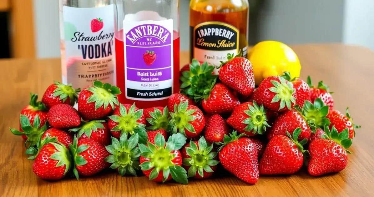 Ingredientes para Martini de Fresa