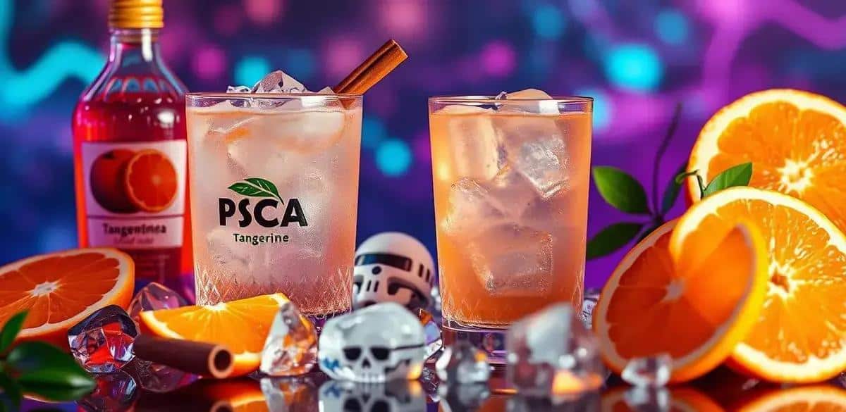 Ingredientes para Pisco con soda de mandarina y canela