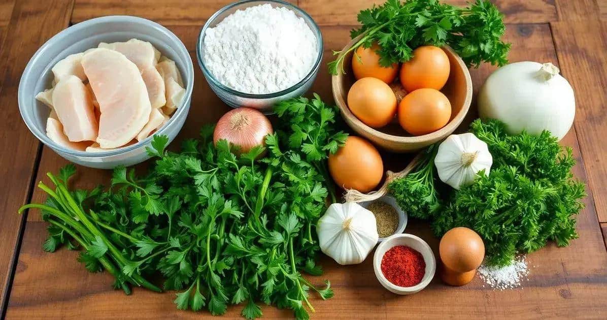 Ingredientes para preparar pastelitos de bacalao con mayonesa de ajo
