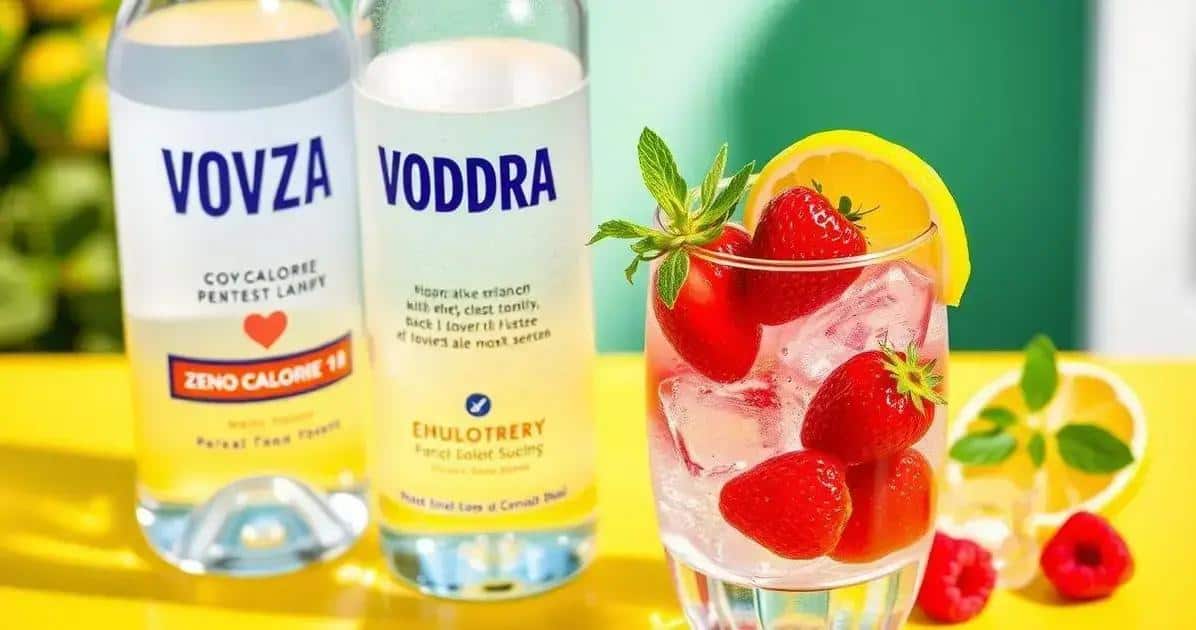 Ingredientes para Vodka con soda cero y frutas rojas