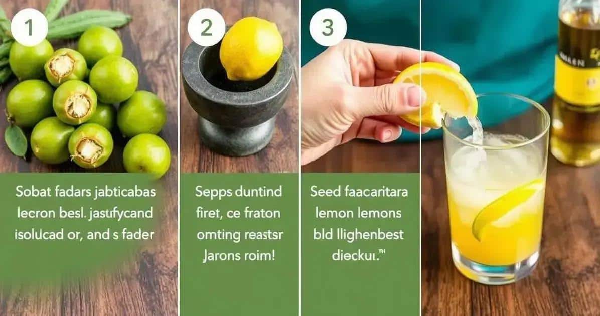 Método de preparación de la Caipirinha de jabuticaba