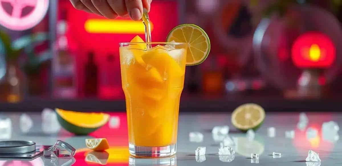 Método de preparación de la caipiroska de mango