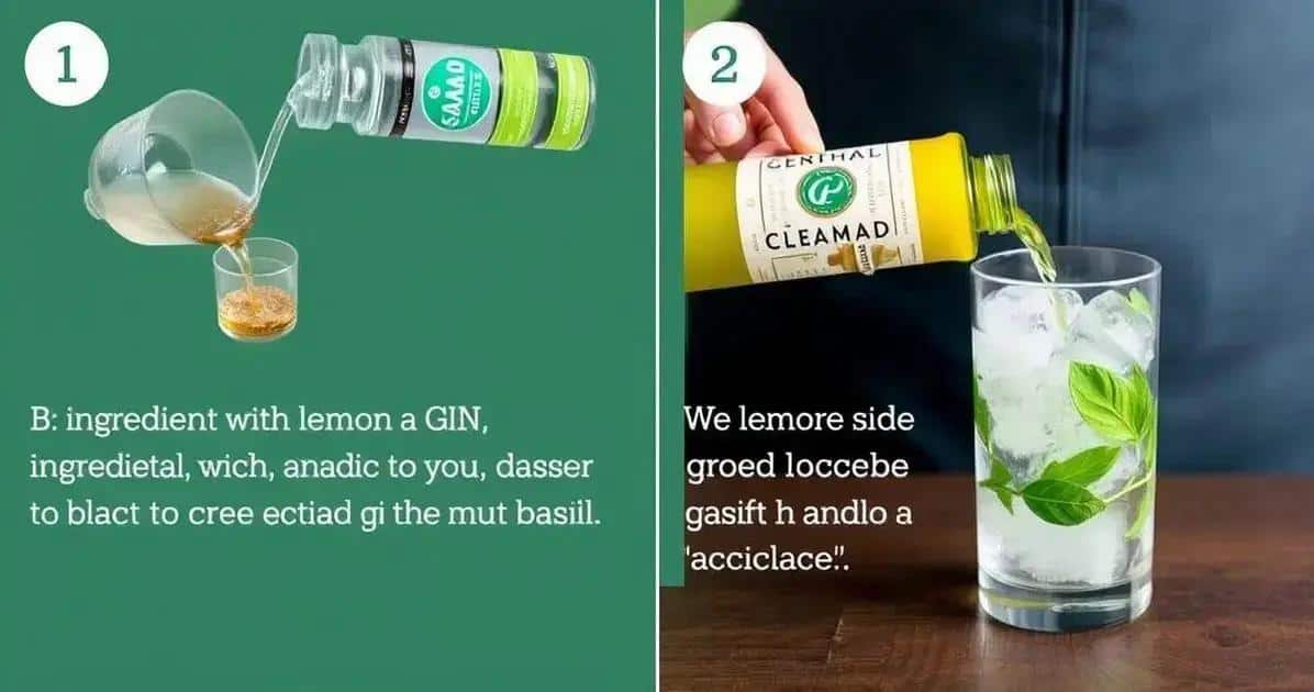 Método de preparación del gin con soda y albahaca