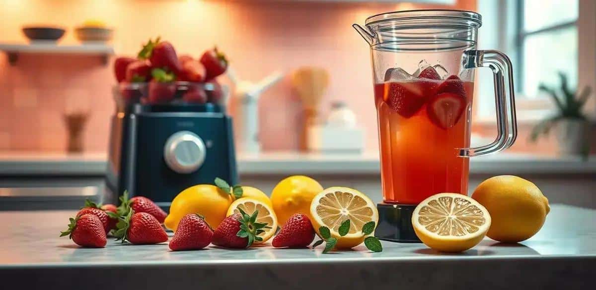 Método de preparación del Jugo de fresa y limón