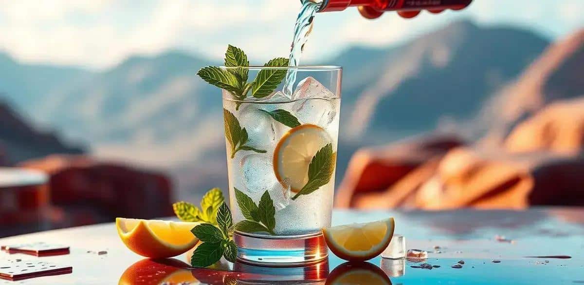 Método de Preparación del Ron con soda de limón y menta