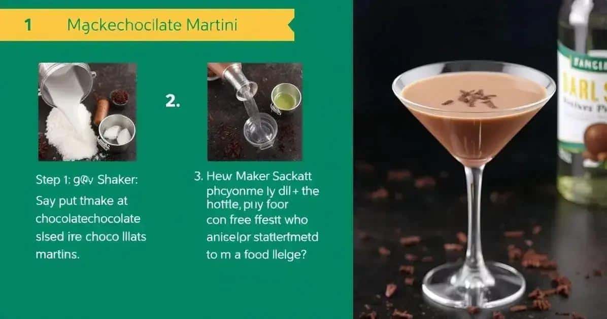 Método de Preparo do Martini de Chocolate