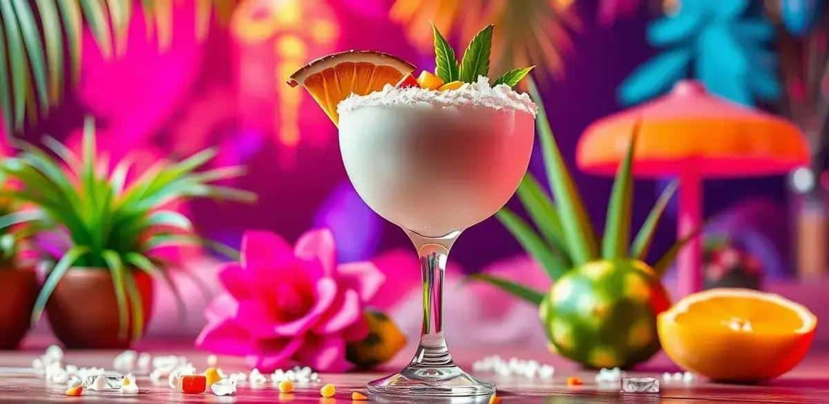 Presentación de la Margarita con Espuma de Coco