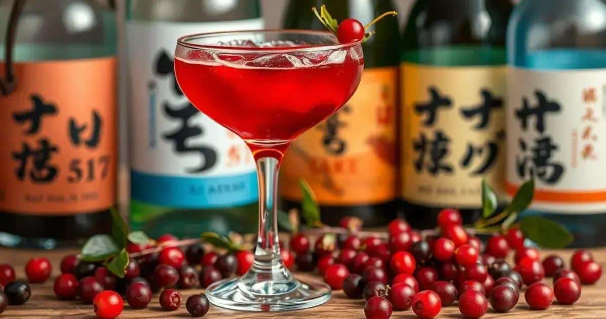 Sake con frutas rojas y licor de coco: una fusión refrescante