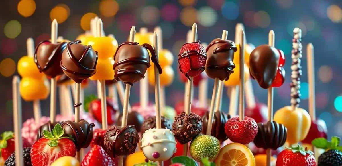 Variaciones de chocolate para tus brochetas