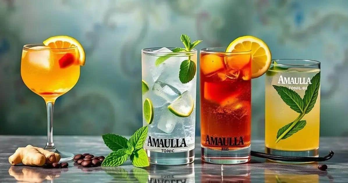Variaciones del Gin tónica con licor de Amarula