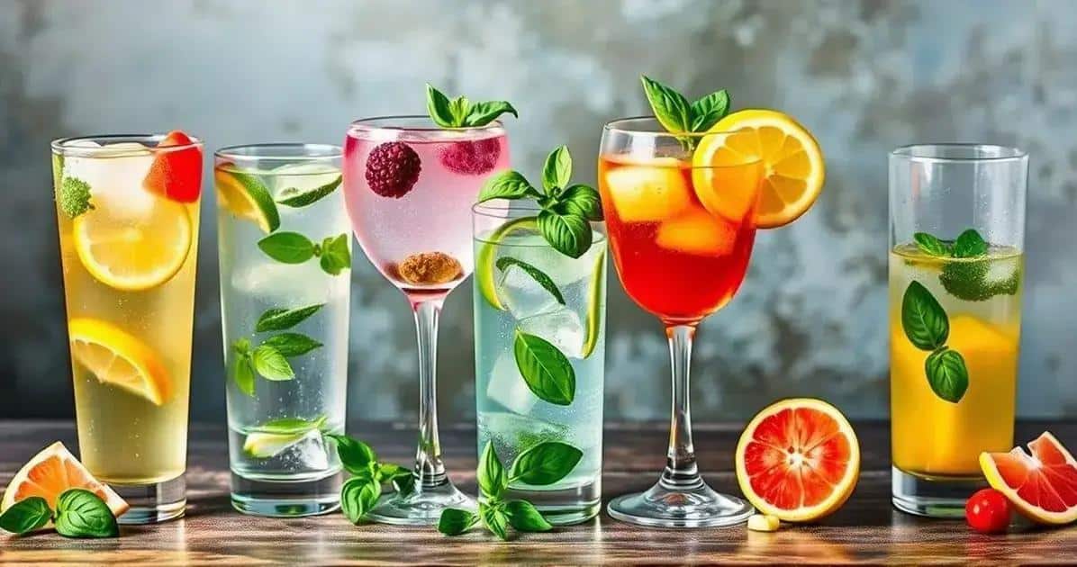 Variantes del gin con soda de limón y albahaca