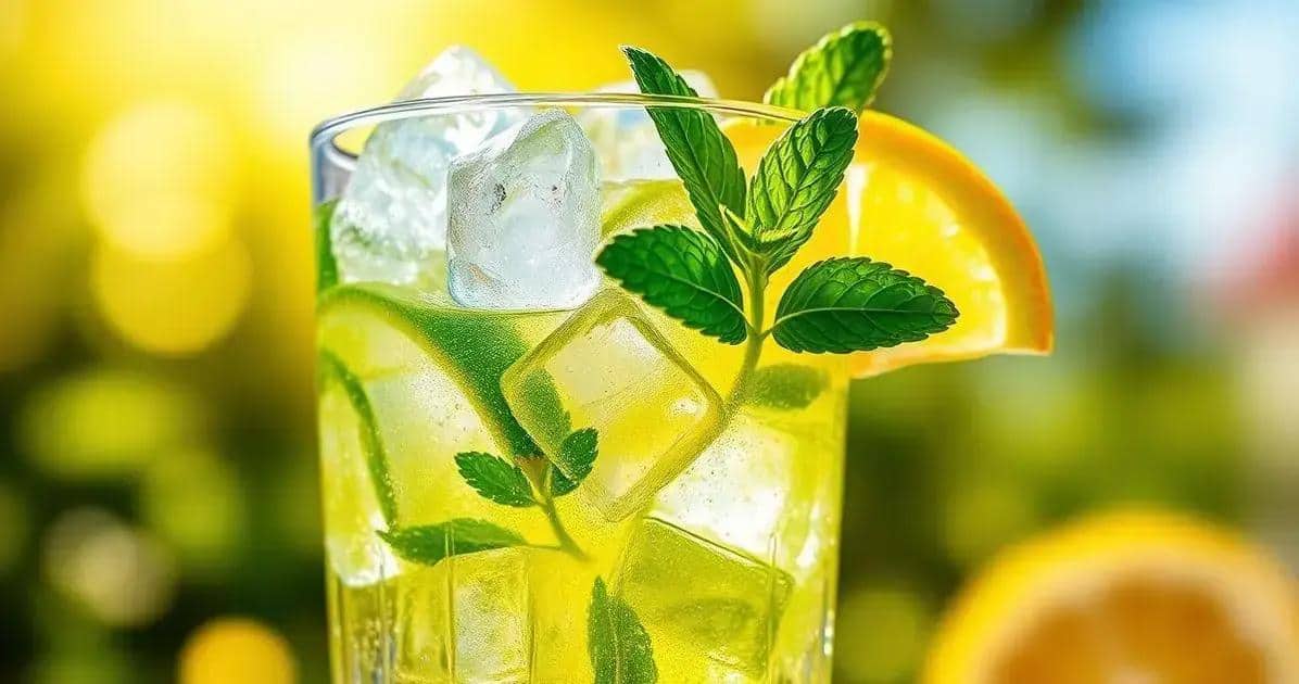 Bebida Energética con Soda de Limón y Menta: Refresca tu Día