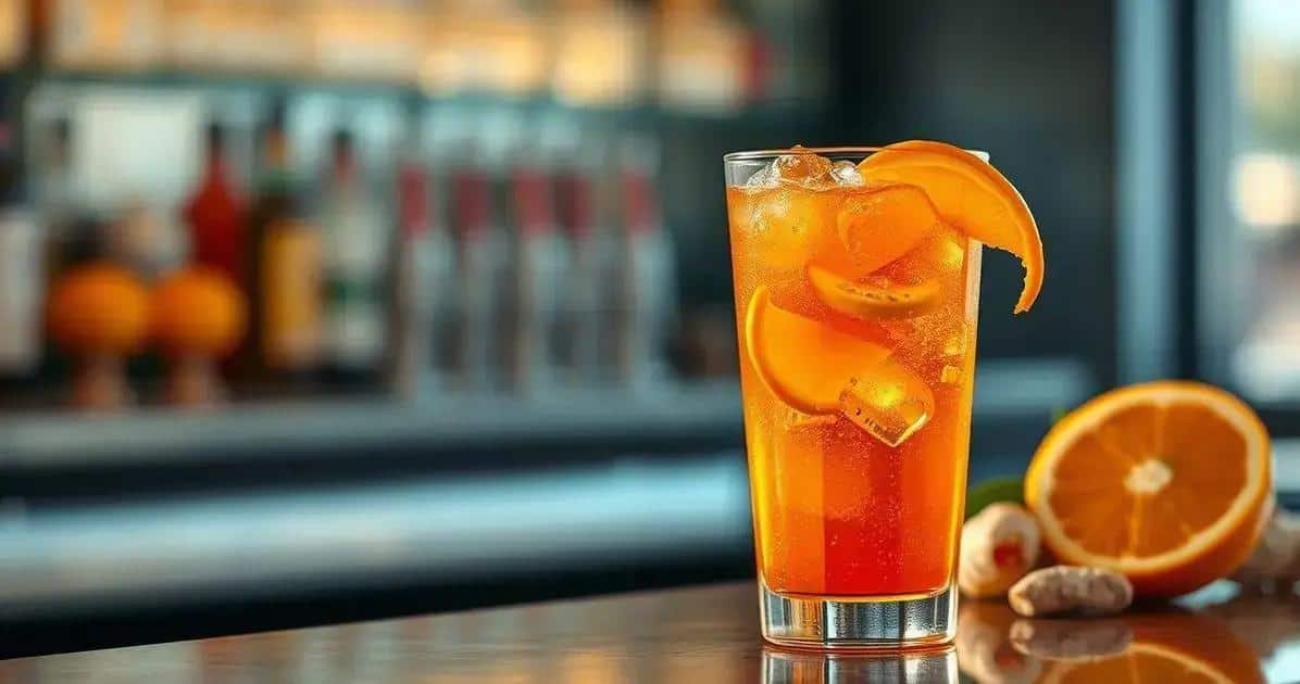 Bebida Energética con Soda de Naranja y Jengibre: Refuerzo Natural