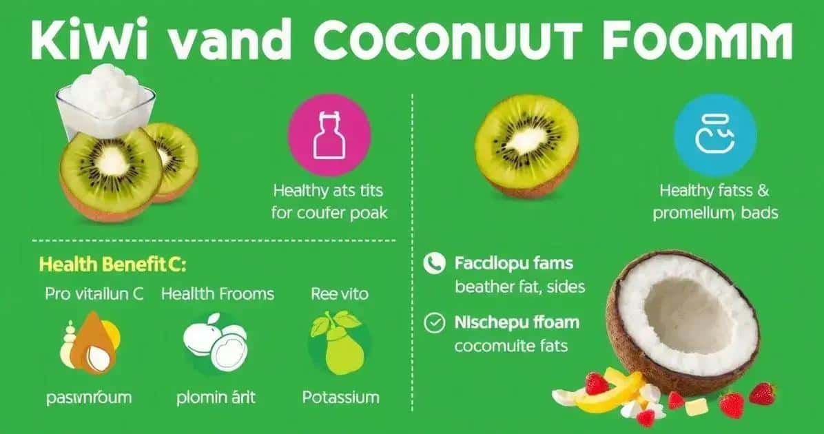 Beneficios del kiwi y la espuma de coco