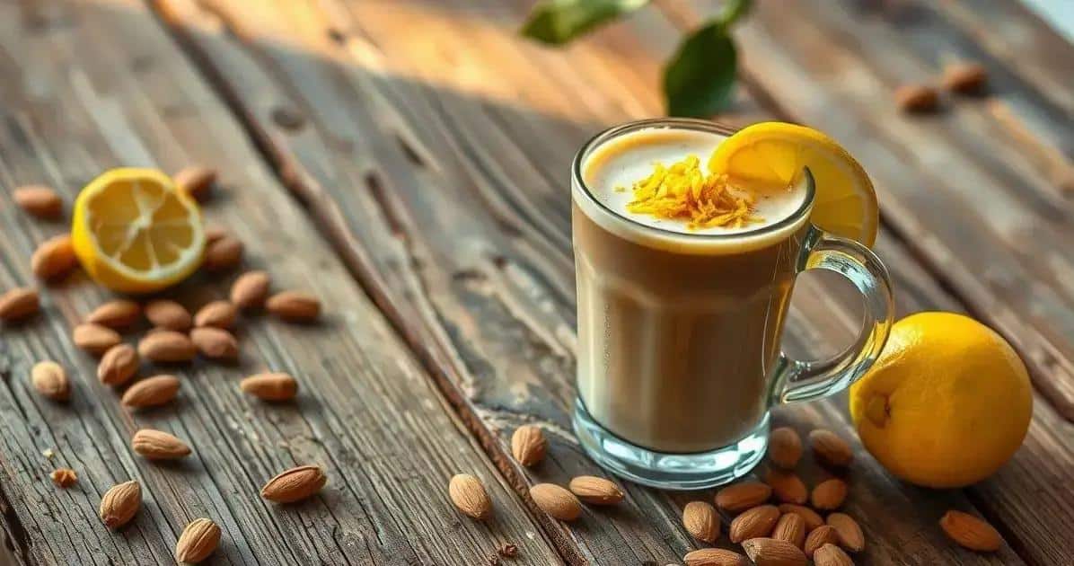 Café con leche de almendras y ralladura de limón siciliano: una delicia refrescante