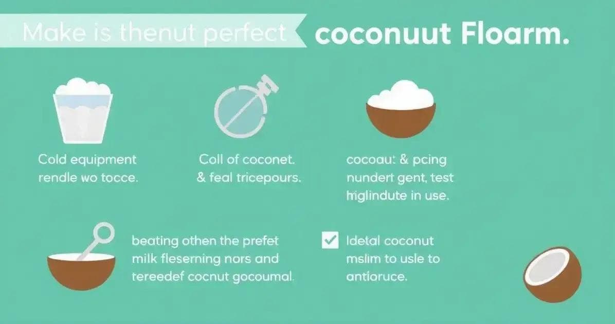 Consejos para una espuma de coco perfecta