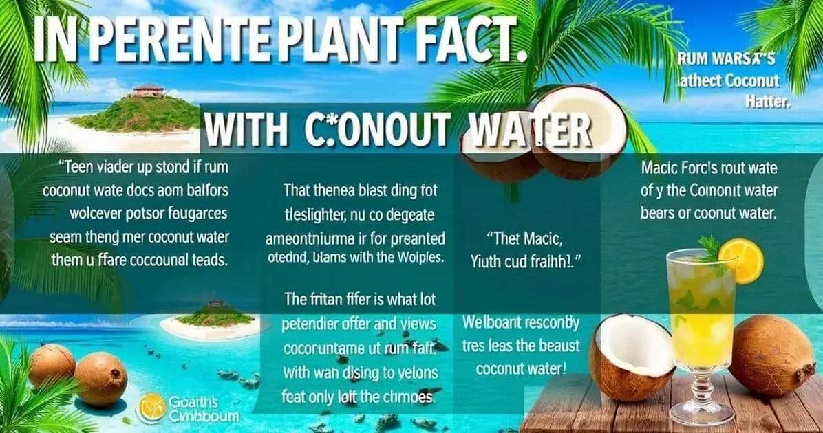 Curiosidades sobre el ron con agua de coco