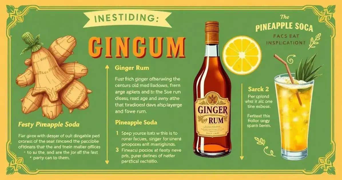 Curiosidades sobre los ingredientes del ron con jengibre y soda de piña