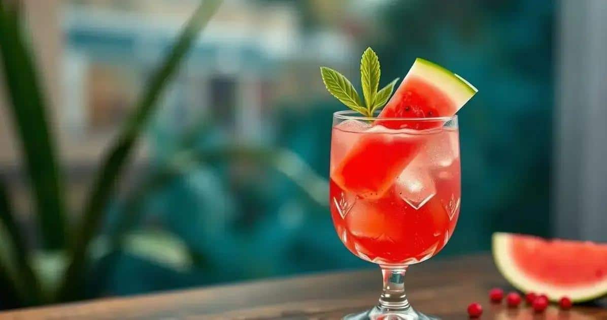 Gin con Jugo de Sandía y Pimienta Rosa: Una Cocktail Sorprendente