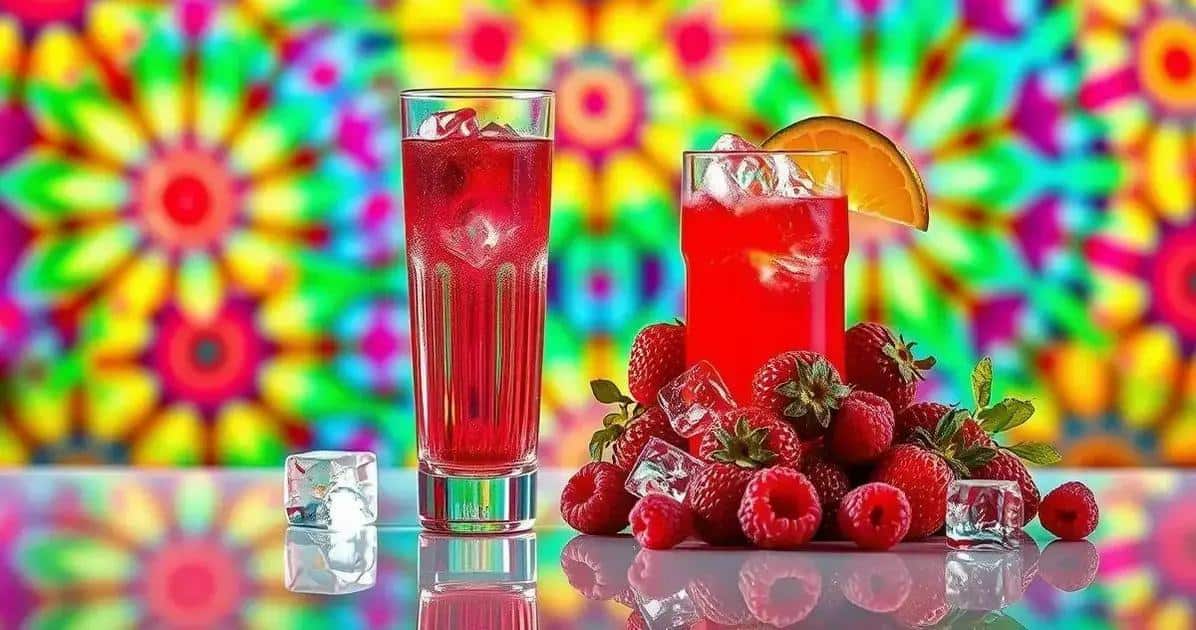 Ingredientes del Cóctel con Vodka y Jugo de Frutas Rojas