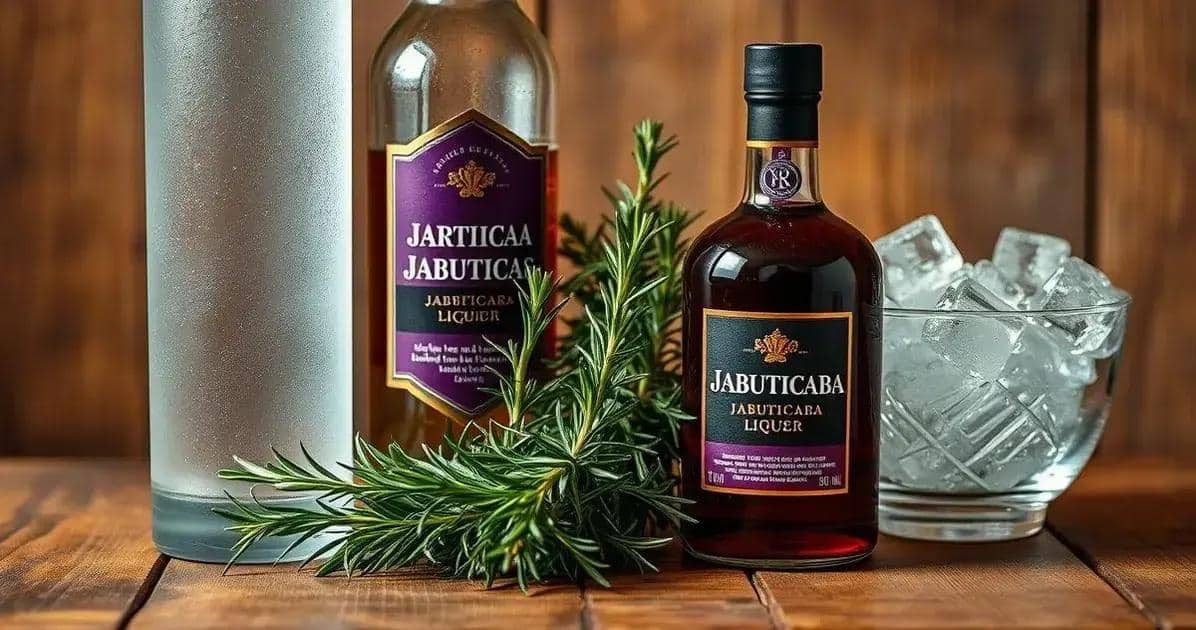 Ingredientes para Cachaça con Licor de Jabuticaba y Romero