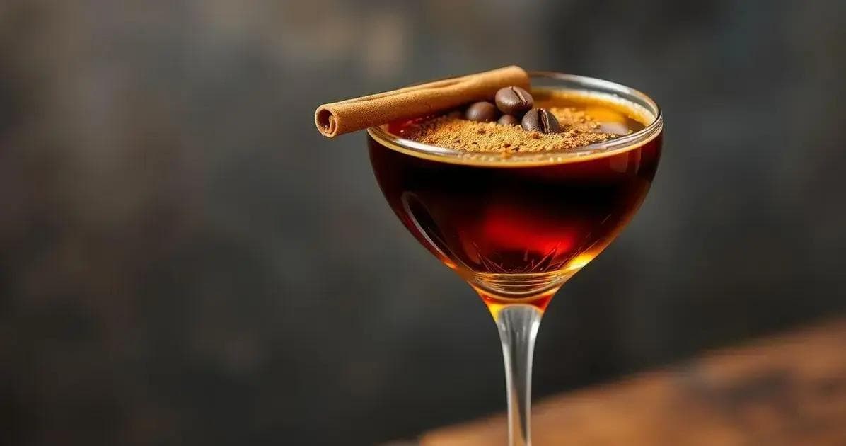 Ingredientes para el cóctel de coñac con licor de café y canela